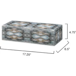 Rorschach 17 X 7 Inch Indigo Blue Lacquer Long Box 11 Rorschach 17 X 7 Inch Indigo Blue Lacquer Long Box -Home Decorate Shop 7rors lobxin 6