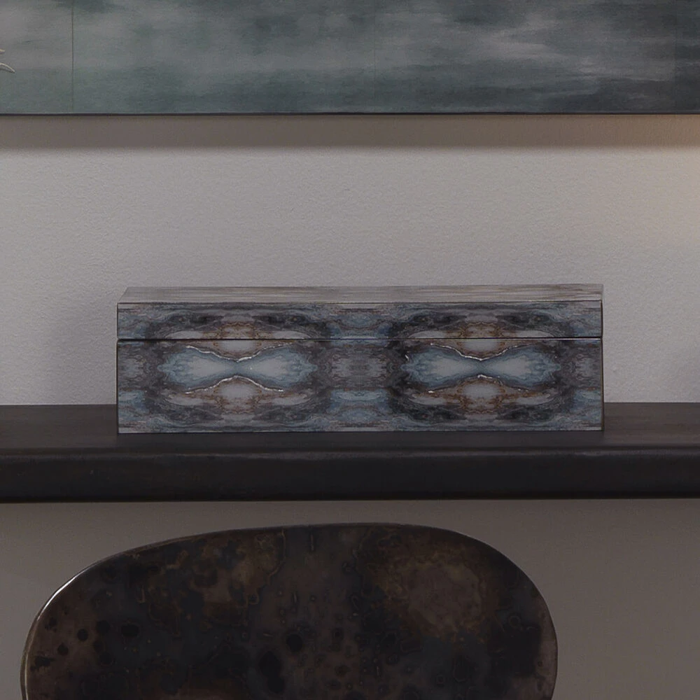 Rorschach 17 X 7 Inch Indigo Blue Lacquer Long Box 8 Rorschach 17 X 7 Inch Indigo Blue Lacquer Long Box - Image 8