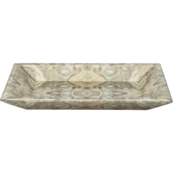 Rorschach Grey & Cream Lacquer Tray