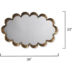 Scalloped 36 X 23 Inch Antique Brass Mirror -Home Decorate Shop 7scal miab 2
