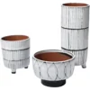 Striae 12 X 5 Inch Vessels, Set Of 3