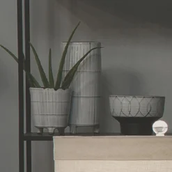 Striae 12 X 5 Inch Vessels, Set Of 3 -Home Decorate Shop 7stri vecr 4