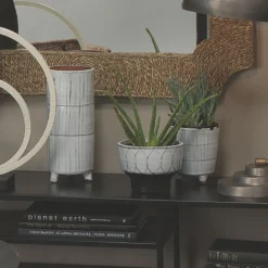 Striae 12 X 5 Inch Vessels, Set Of 3 -Home Decorate Shop 7stri vecr 8