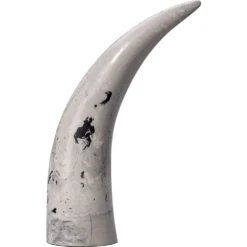 Varigated Horn Swirled Cream And Black And Grey Resin Decorative Objects, Set Of 3 -Home Decorate Shop 7vari obgr 5