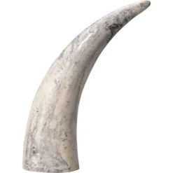 Varigated Horn Swirled Cream And Black And Grey Resin Decorative Objects, Set Of 3 -Home Decorate Shop 7vari obgr 6