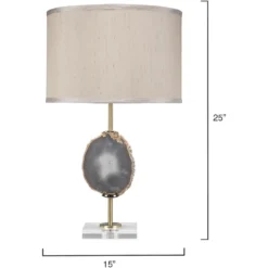Agate 25.5 Inch 100.00 Watt Natural Lavendar Agate & Antique Brass Table Lamp Portable Light 7 Agate 25.5 Inch 100.00 Watt Natural Lavendar Agate & Antique Brass Table Lamp Portable Light -Home Decorate Shop 9agatelvbr 2