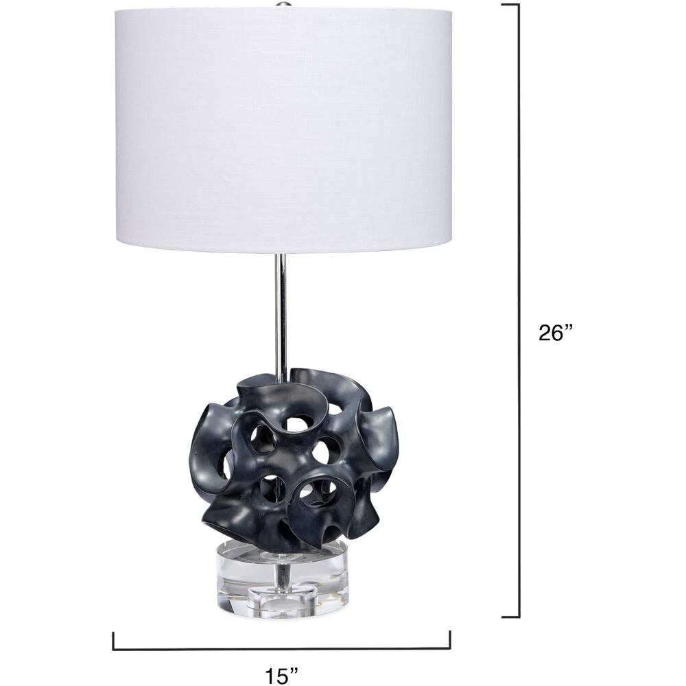 Anya 26 Inch 150.00 Watt Black And Clear Table Lamp Portable Light 3 Anya 26 Inch 150.00 Watt Black And Clear Table Lamp Portable Light - Image 3