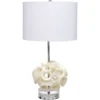 Anya 26 Inch 150.00 Watt White And Clear Table Lamp Portable Light