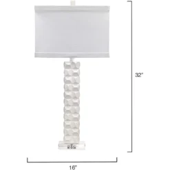 Astor 32 Inch 100.00 Watt Textured Matte White Table Lamp Portable Light -Home Decorate Shop 9astortlwh 5