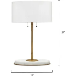 Barcroft 28 Inch 25.00 Watt Antique Brass & White Table Lamp Portable Light 7 Barcroft 28 Inch 25.00 Watt Antique Brass & White Table Lamp Portable Light -Home Decorate Shop 9barcrtlabwh 2