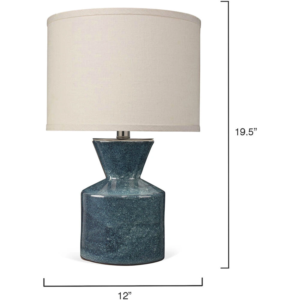 Berkley 19.5 Inch 60.00 Watt Blue Table Lamp Portable Light 2 Berkley 19.5 Inch 60.00 Watt Blue Table Lamp Portable Light - Image 2