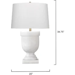 Carnegie 35 Inch 60.00 Watt White Faux Alabaster Table Lamp Portable Light 7 Carnegie 35 Inch 60.00 Watt White Faux Alabaster Table Lamp Portable Light -Home Decorate Shop 9carnegiewh 5