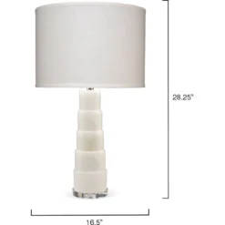 Caspian 28 Inch 150.00 Watt White Alabaster Table Lamp Portable Light -Home Decorate Shop 9caspwhd131c 5