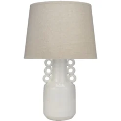 Circus 26.5 Inch 150.00 Watt White Ceramic Table Lamp Portable Light