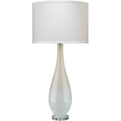 Dewdrop 35 Inch 150.00 Watt Sky Blue Glass Table Lamp Portable Light