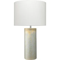 Easton 29.25 Inch 100 Watt Seafoam & Cream Reactive Glaze Table Lamp Portable Light