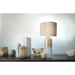 Ethereal 36 Inch 150.00 Watt Taupe & Opal Table Lamp Portable Light -Home Decorate Shop 9etheraltaup 3