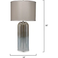 Ethereal 36 Inch 150.00 Watt Taupe & Opal Table Lamp Portable Light -Home Decorate Shop 9etheraltaup 5