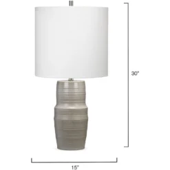 Goodman 30 Inch 100.00 Watt Grey Table Lamp Portable Light -Home Decorate Shop 9goodmangrey 5