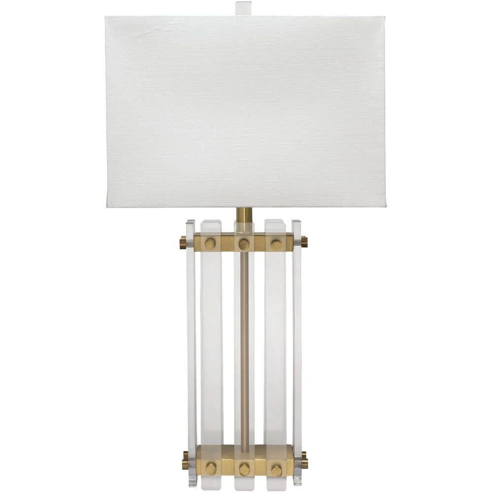 Grammercy 28 Inch 150.00 Watt Acrylic & Antique Brass Table Lamp Portable Light 1 Grammercy 28 Inch 150.00 Watt Acrylic & Antique Brass Table Lamp Portable Light