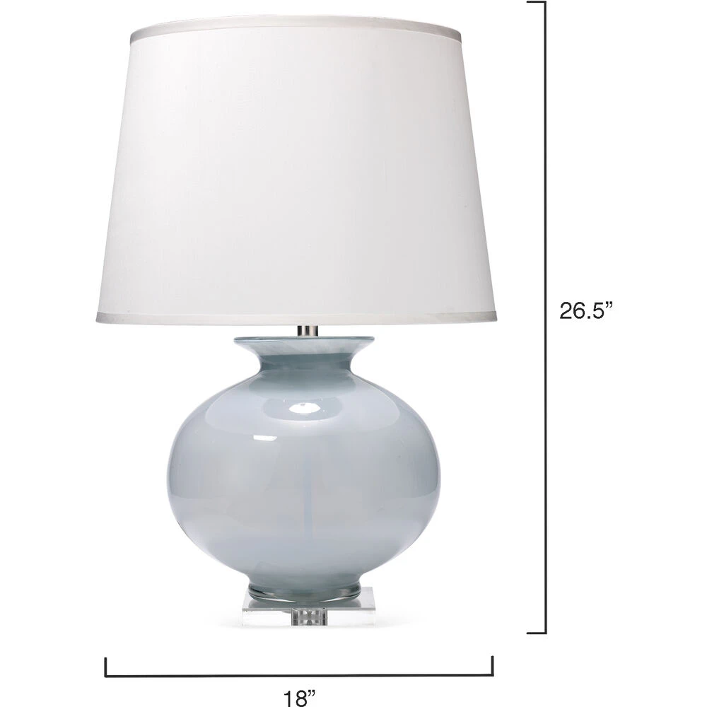 Heirloom 27 Inch 150.00 Watt Cornflower Blue Grass Table Lamp Portable Light 4 Heirloom 27 Inch 150.00 Watt Cornflower Blue Grass Table Lamp Portable Light - Image 4