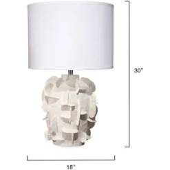 Helios 30.5 Inch 150.00 Watt White Table Lamp Portable Light -Home Decorate Shop 9heliostlwh 2
