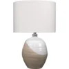 Hillside 27 Inch 150.00 Watt White & Natural Ceramic Table Lamp Portable Light