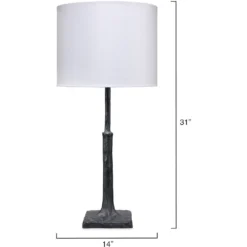 Humble 32 Inch 150.00 Watt Textured Charcoal Plaster Table Lamp Portable Light -Home Decorate Shop 9humbletlcha 2