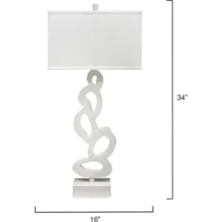 Ivy 34 Inch 150 Watt White Plaster Table Lamp Portable Light -Home Decorate Shop 9ivytlwhite 5