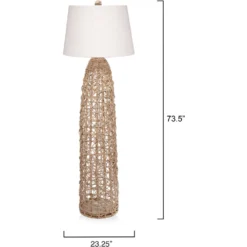 Kauai 73.5 Inch 150.00 Watt Natural Floor Lamp Portable Light -Home Decorate Shop 9kauifloorna 2