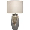 Landslide 32 Inch 150.00 Watt Matte Grey W/ Beige & White Drip Table Lamp Portable Light