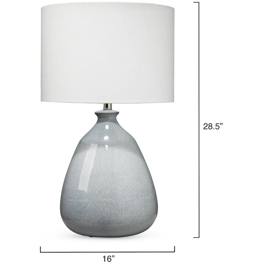 Levi 28.5 Inch 150.00 Watt Washed Blue Reactive Glaze Ceramic Table Lamp Portable Light 3 Levi 28.5 Inch 150.00 Watt Washed Blue Reactive Glaze Ceramic Table Lamp Portable Light - Image 3