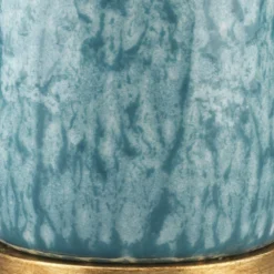 Madeline 26 Inch 150.00 Watt Blue Ceramic Table Lamp Portable Light -Home Decorate Shop 9madebld131m 1