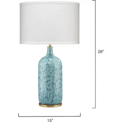 Madeline 26 Inch 150.00 Watt Blue Ceramic Table Lamp Portable Light -Home Decorate Shop 9madebld131m 6