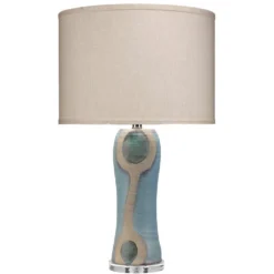Maryln 28 Inch 150.00 Watt Blue / Black / Natural Table Lamp Portable Light
