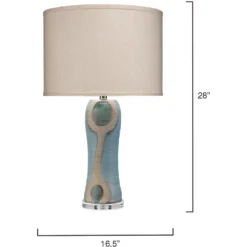 Maryln 28 Inch 150.00 Watt Blue / Black / Natural Table Lamp Portable Light -Home Decorate Shop 9marylntlbl 5
