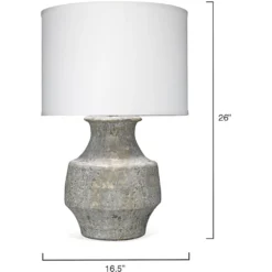 Masonry 27 Inch 150.00 Watt Grey Ceramic Table Lamp Portable Light -Home Decorate Shop 9masogrd131c 2
