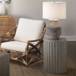 Masonry 27 Inch 150.00 Watt Grey Ceramic Table Lamp Portable Light -Home Decorate Shop 9masogrd131c 5