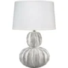Oceane Gourd 27 Inch 150.00 Watt White Ceramic Table Lamp Portable Light