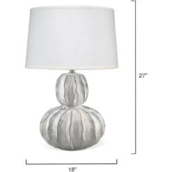 Oceane Gourd 27 Inch 150.00 Watt White Ceramic Table Lamp Portable Light 7 Oceane Gourd 27 Inch 150.00 Watt White Ceramic Table Lamp Portable Light -Home Decorate Shop 9oceawhc131g 2