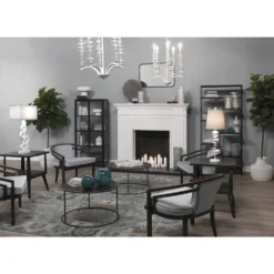 Petals 29.75 Inch 100.00 Watt White Plaster Table Lamp Portable Light -Home Decorate Shop 9petalstlwh 5