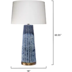 Pleated 32.25 Inch 150.00 Watt Cornflower Blue Table Lamp Portable Light -Home Decorate Shop 9pleatedtlbl 2