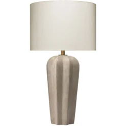 Regal 31 Inch 150.00 Watt Grey Cement Table Lamp Portable Light