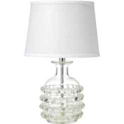 Ribbon 20 Inch 60.00 Watt Clear Glass Table Lamp Portable Light
