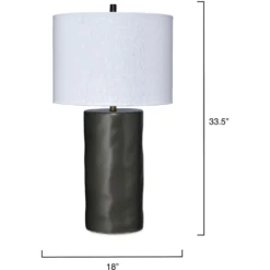 Undertow 33.5 Inch 150.00 Watt Charcoal Table Lamp Portable Light -Home Decorate Shop 9undertotlch 2
