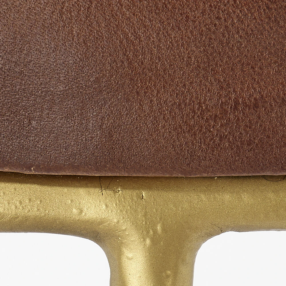 Henry 30 Inch Matte Brown And Brass Bar Stool 4 Henry 30 Inch Matte Brown And Brass Bar Stool - Image 4