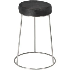 Henry 24 Inch Matte Charcoal And Pewter Counter Stool -Home Decorate Shop ls20hencscha 4