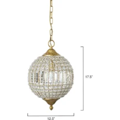Crystal Orb Pendant Ceiling Light -Home Decorate Shop ls5crystclag 2