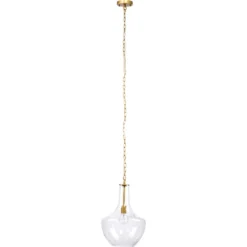 Sutton 1 Light 13 Inch Clear Pendant Ceiling Light