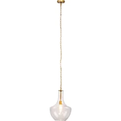 Sutton 1 Light 13 Inch Clear Pendant Ceiling Light -Home Decorate Shop ls5suttonab 5